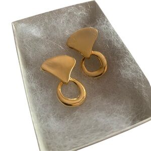 Elegant Gold Door Knocker Earrings